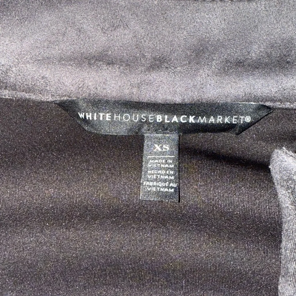 White House Black Market WHBM Belted Faux Suede Jacket in Blackened Pearl XS